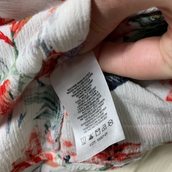 Hilary Radley | Floral Drawstring Waist Tunic Top - XL - Picture 7 of 7